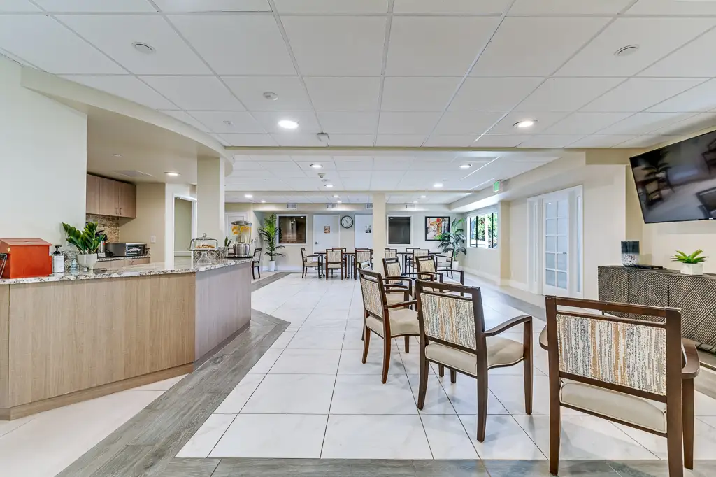 Coffee Bar and Sitting Area with TV